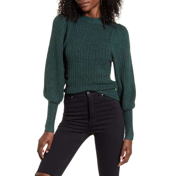 Nwt Leith Juliet Sleeve Knit Sweater 